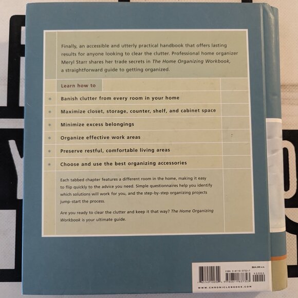 The Home Organizing Workbook by Meryl Starr 2004 Hardcover - Used - Picture 3 of 5